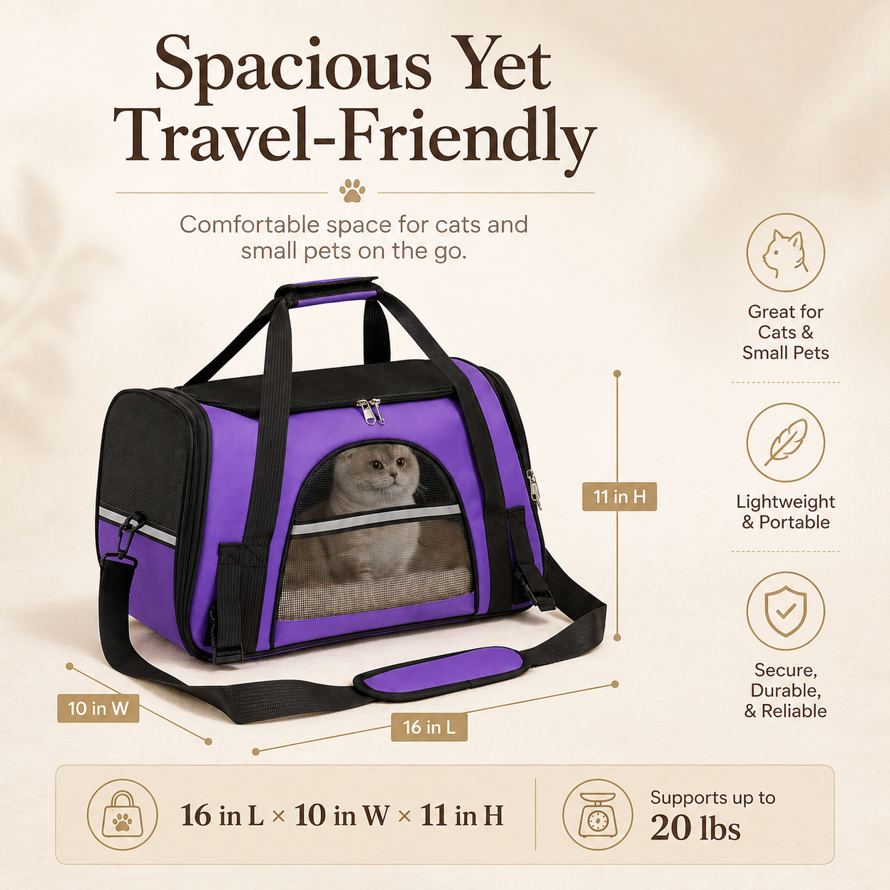 Soft-Shell Foldable Pet Carrier