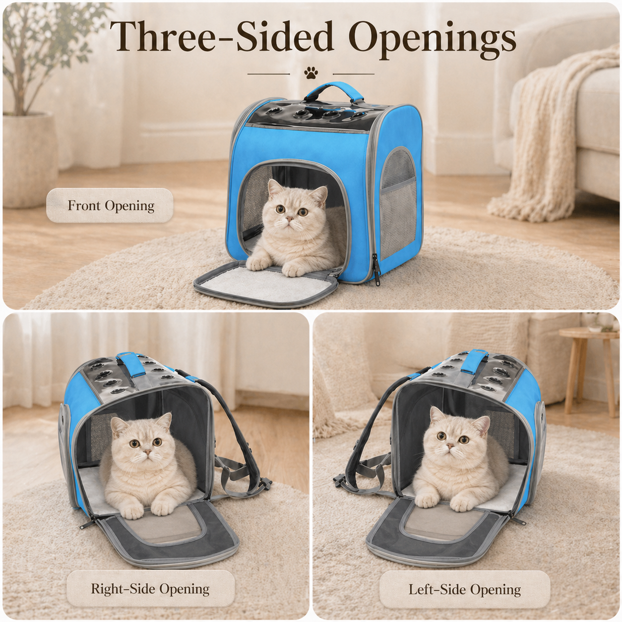 Breathable Square Pet Carrier Backpack