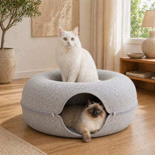 Layered Felt Cat Cave, Large