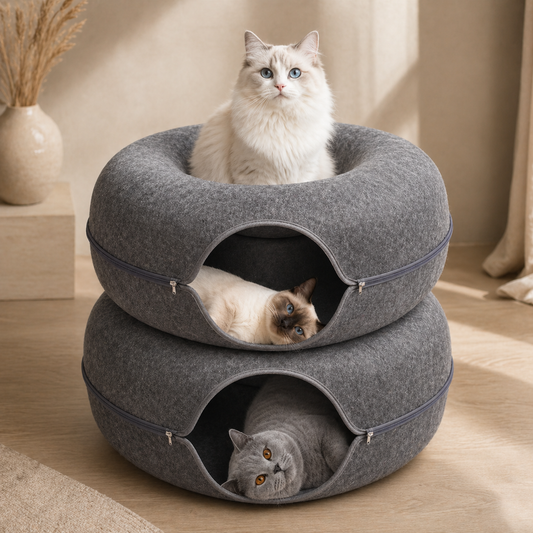 Layered Sofa Cat Cave Set, Large