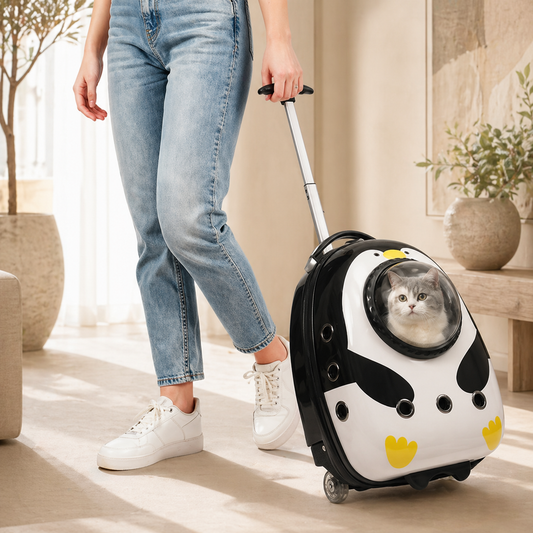 Animal Pattern Rolling Pet Carrier